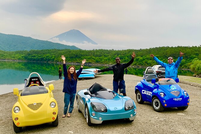Cute & Fun E Car Tour Following Guide Around Lake Kawaguchiko Highlights of the Tour Guide Around Lake Kawaguchiko
