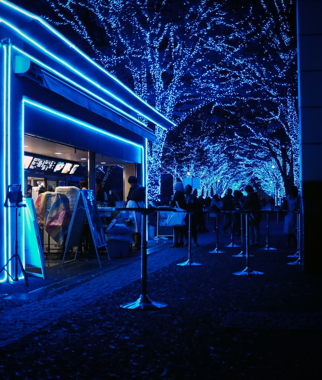 Christmas lights lane dining