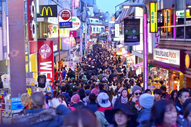 Crowds At Takeshita Shopping Street In Harajuku