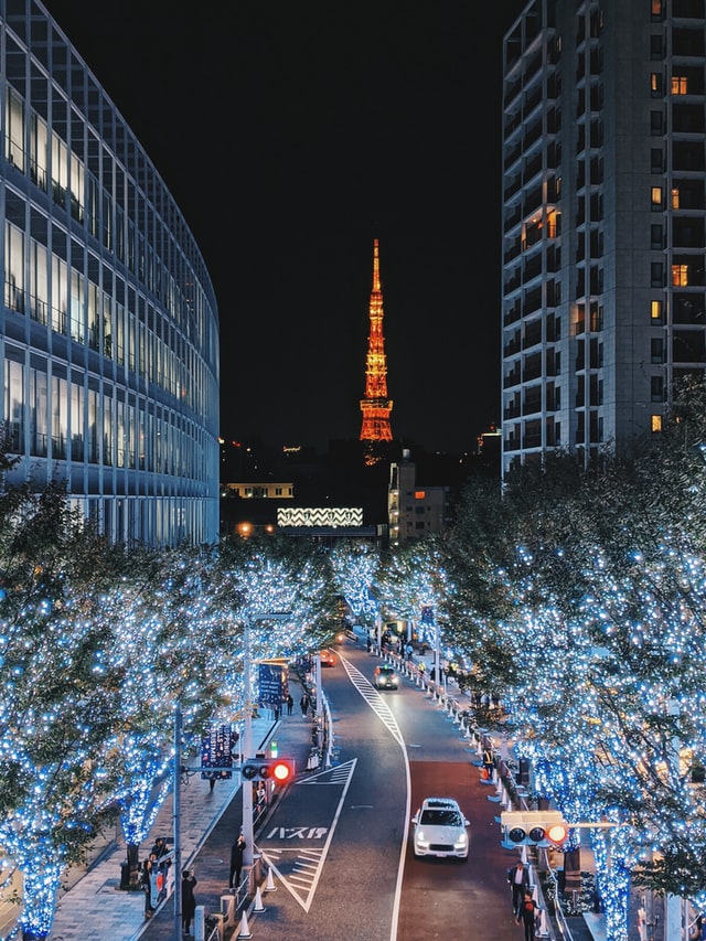 Sky Tree winter lichts