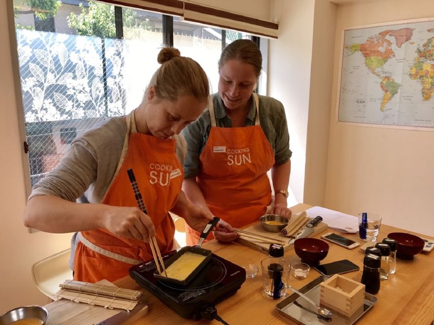 Tokyo: Wagyu and 7 Japanese Dishes Cooking Class - Cook and Savor 7 Japanese Dishes From Appetizer to Dessert